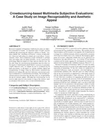 Crowdsourcing-based Multimedia Subjective Evaluations: A Case Study on Image Recognizability and Aesthetic Appeal