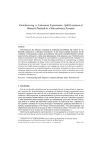Crowdsourcing vs. laboratory experiments – QoE evaluation of binaural playback in a teleconference scenario